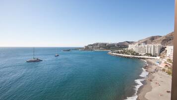 On the beach, beach towels