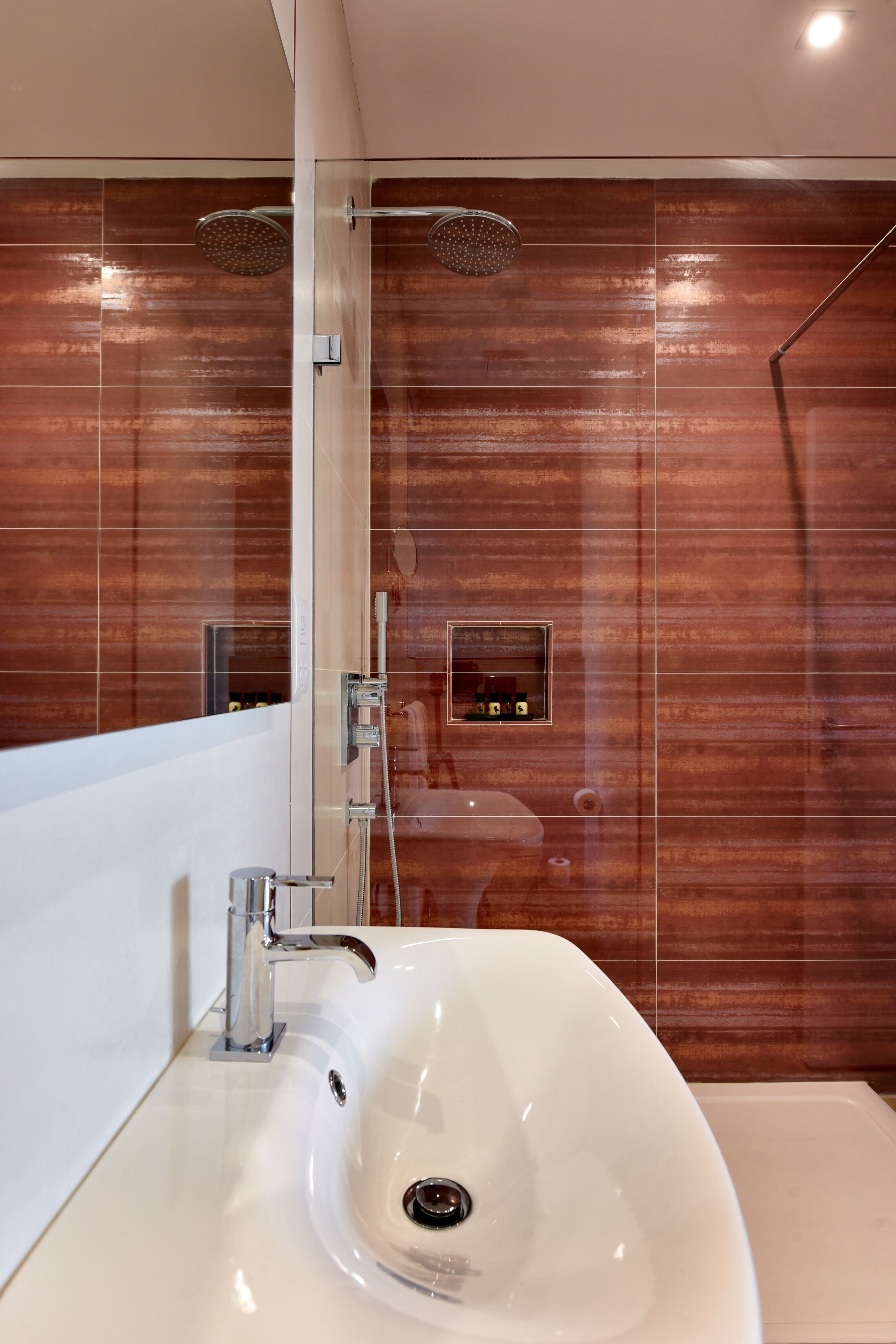 comfort room (twin beds x2 available on request) | bathroom | designer toiletries, hair dryer, towels, soap