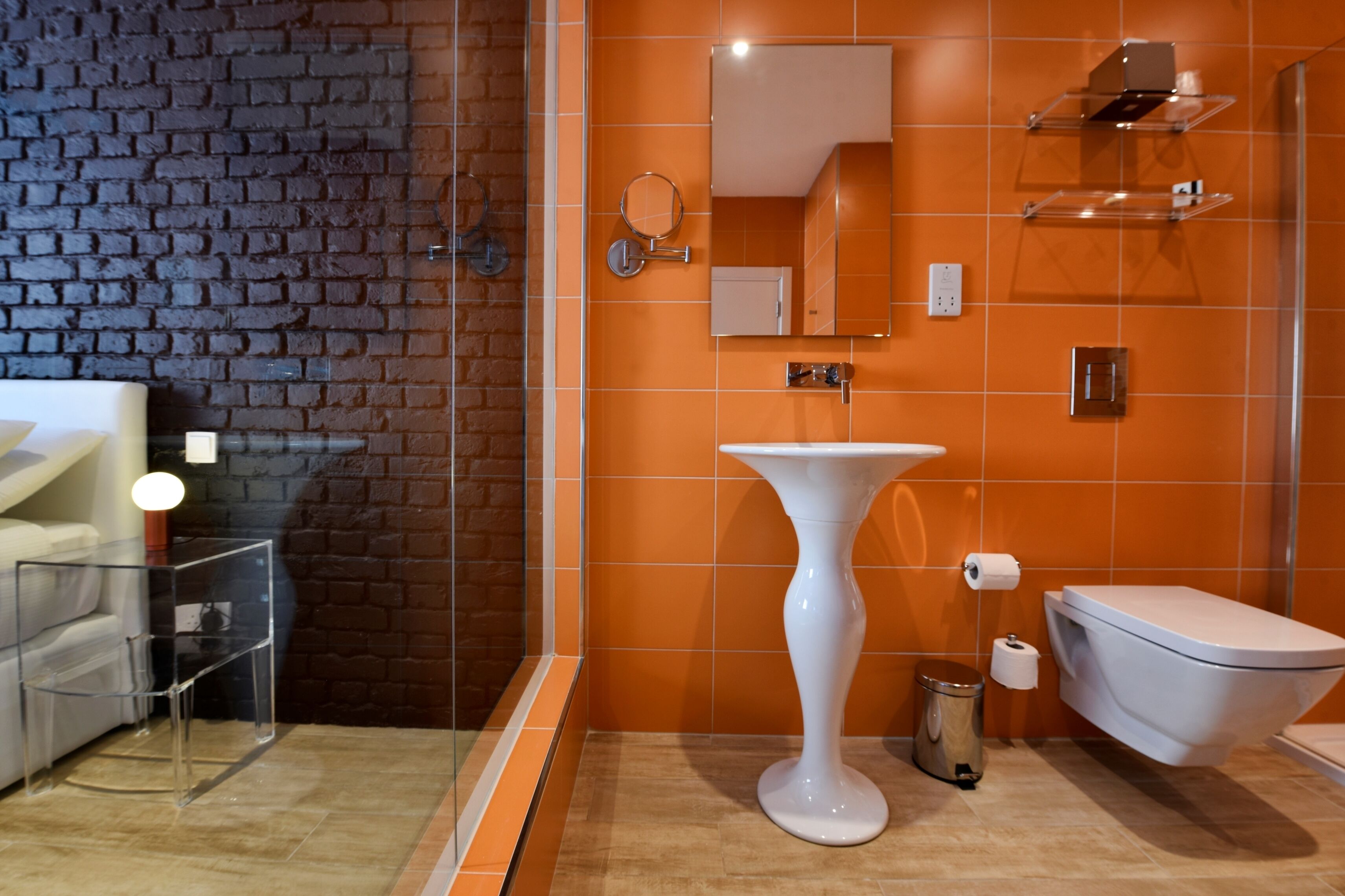 deluxe room (twin beds x2 available on request) | bathroom | designer toiletries, hair dryer, towels, soap