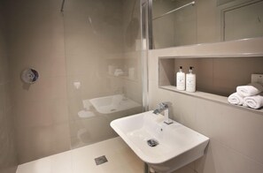 Shower, hair dryer
