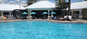 A heated pool - Beautiful Condo, gated resort style at its finest and only 2.5 miles to Disney! (Kissimmee)