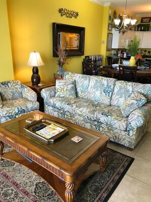 Smart TV, DVD player, books, video library - Beachfront Condo Paradise • Corner Unit w/ Spacious Balcony & Coastal Gulf Views (Panama City Beach)