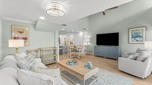 TV, table tennis - Unit 53, Just Beachy, 2.5 Bedroom Beach Condo (Panama City Beach)