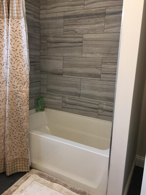 Combined shower/tub, hair dryer, towels, soap - SUPER UPSCALE RANCH! (Mentor)