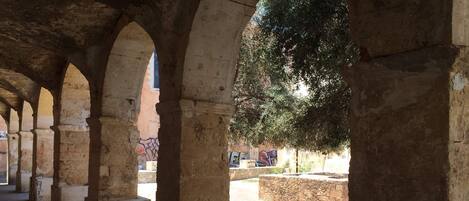 neighborhood - inner courtyard of the monastery