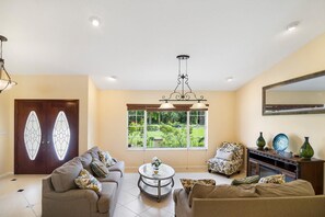 TV connectée, cheminée, lecteur de DVD