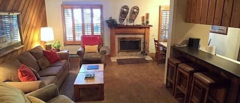 Fernseher, Kamin, DVD-Player, Arbeitsbereiche