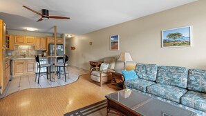 TV, DVD player, computer - Open-Style Condo w/Chic Kitchen+Dining Area, WiFi, Lanai–Kamaole Sands 9206 (KIHEI)