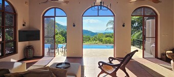 Mediterranean-inspired villa with private pool, stunning sunsets, & ocean views