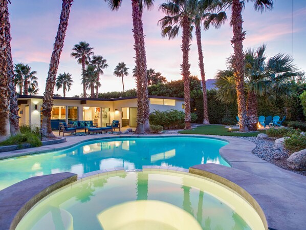 A heated pool