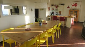 Kitchen and dining room in the morning