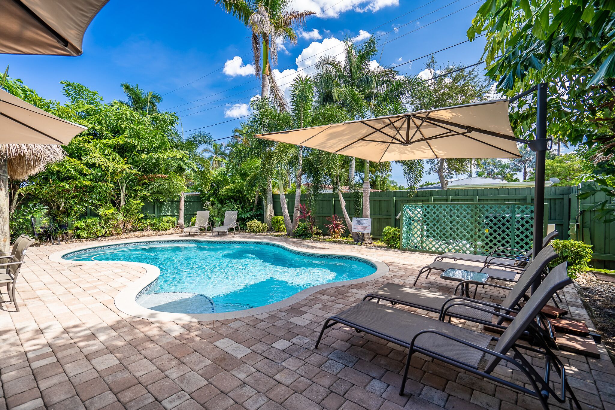 A heated pool