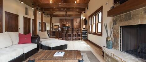 TV, fireplace, DVD player