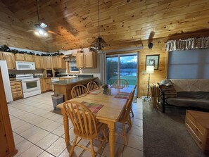 Interior - Lakefront, covered deck, huge backyard with grill, swimming, boat & kayaks!  (Wetmore)