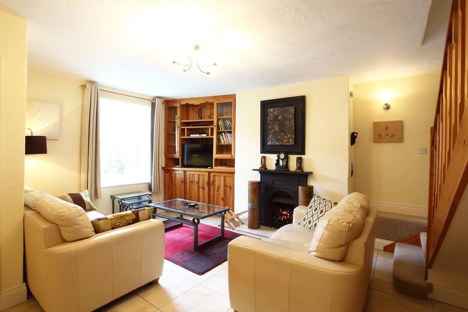 TV, fireplace, DVD player