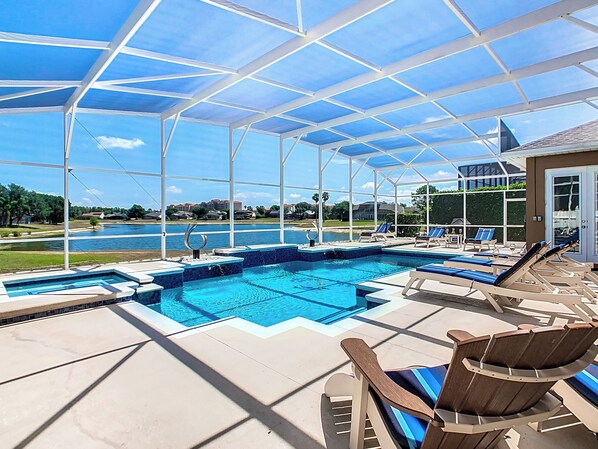 Outdoor pool, a heated pool