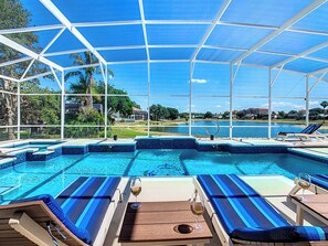 Outdoor pool, a heated pool