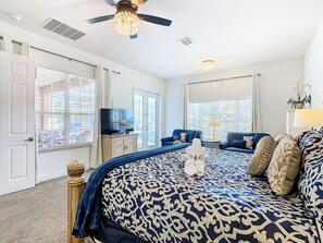 4 bedrooms, in-room safe, iron/ironing board, travel cot