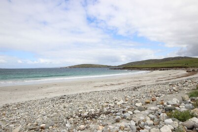 King's House, Cleggan sea and mountain views