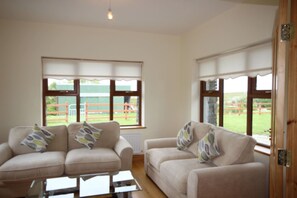 TV, fireplace - King's House, Cleggan sea and mountain views (Cleggan)