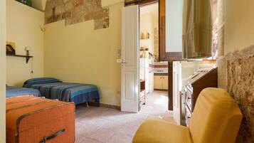 1 bedroom, iron/ironing board, bed sheets