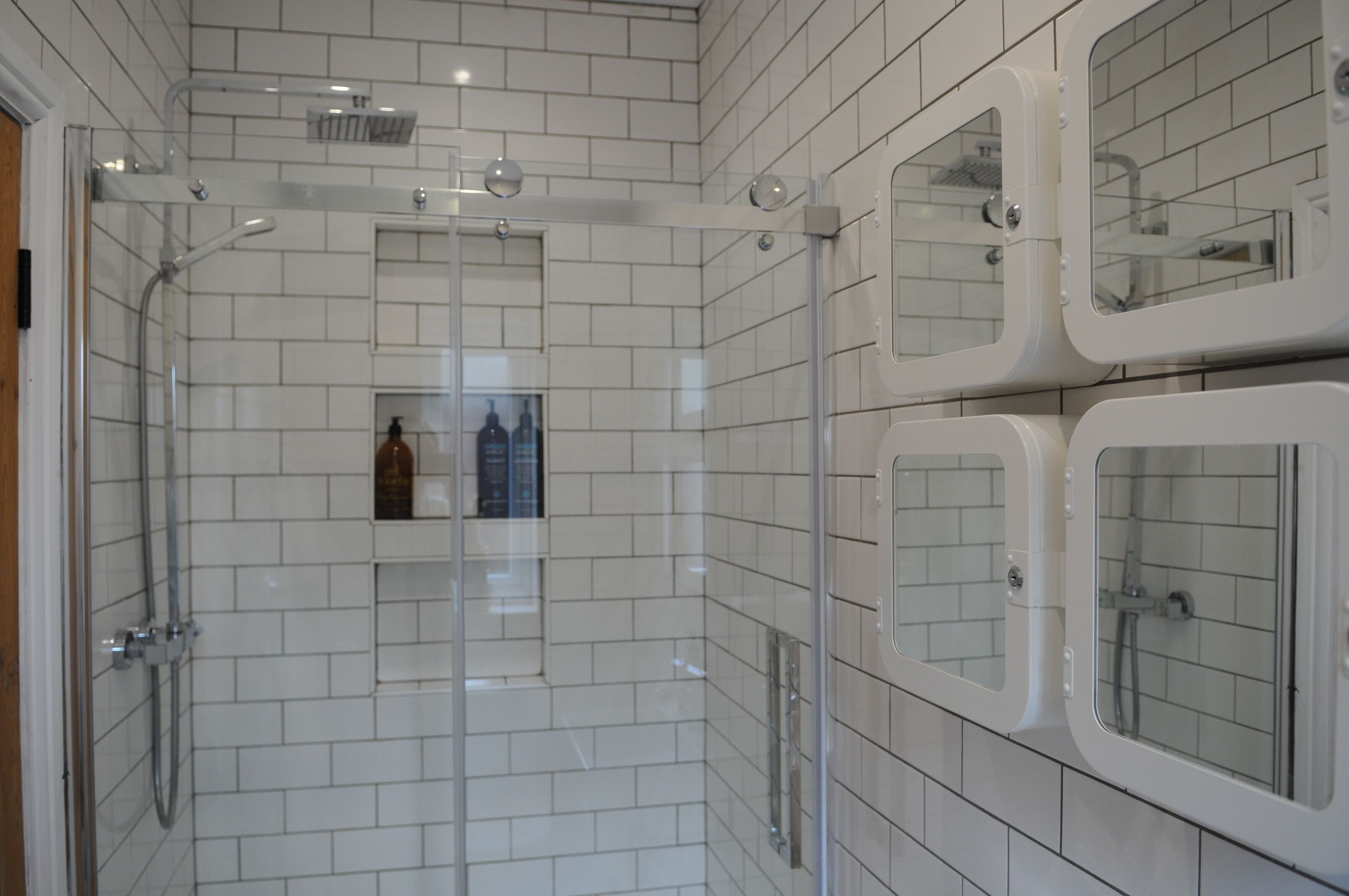Hair dryer, bathrobes, towels, soap
