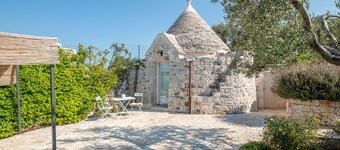 Gamle gård blant oliventrærne med basseng i Itria-dalen