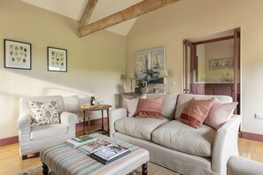 Smart TV, fireplace, DVD player, books