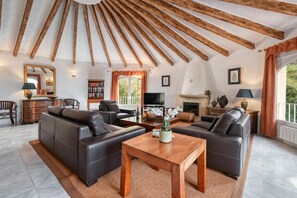 TV, fireplace, DVD player