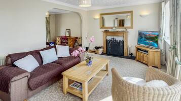 Télévision, cheminée