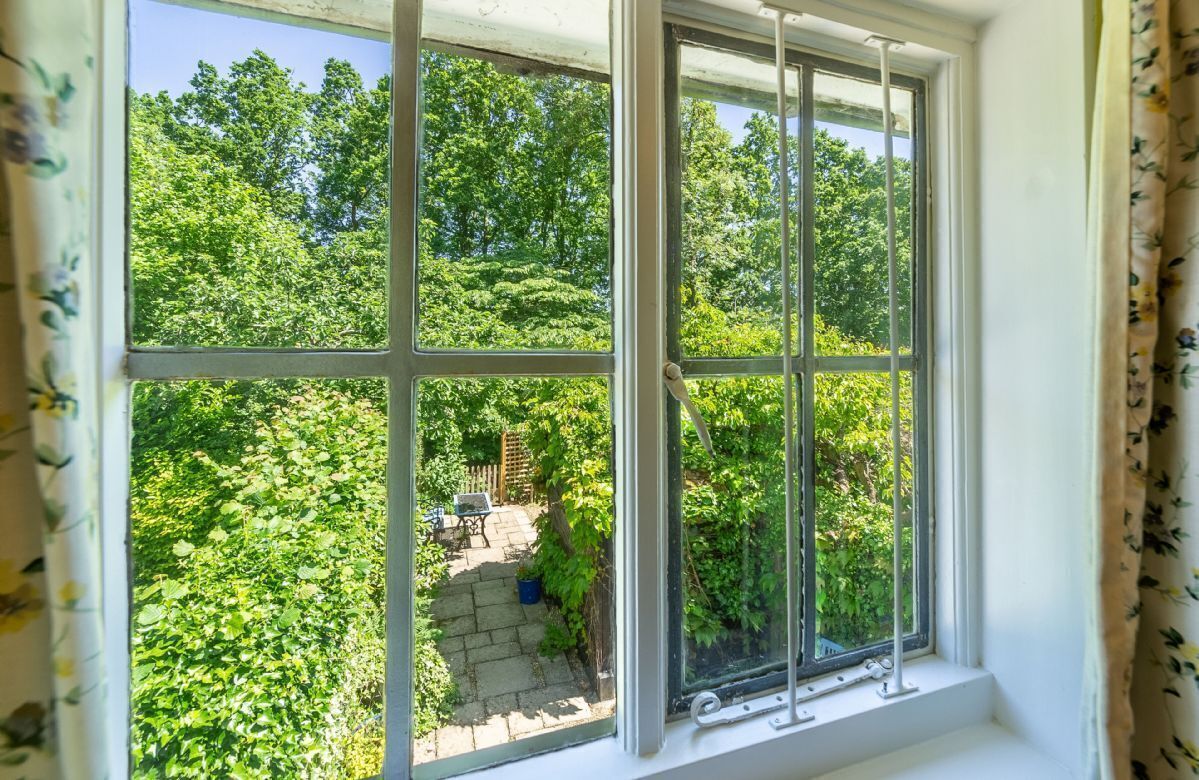 First floor: Garden view from bedroom three
