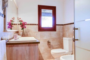 Shower, bidet, towels
