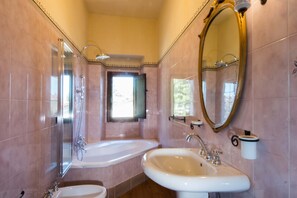 Combined shower/bathtub