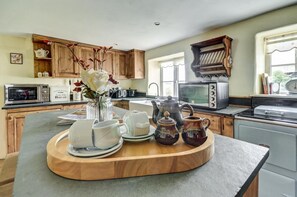 Microwave, oven, dishwasher, high chair