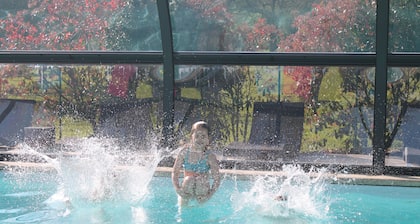 A 2 bedroom luxury lodge with heated covered pool