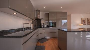 Fridge, oven, stovetop, dishwasher