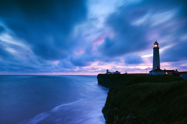 Stunning skies at Nash Point Lighthouse, near Llantwit Major, Vale of Glamorgan, Wales