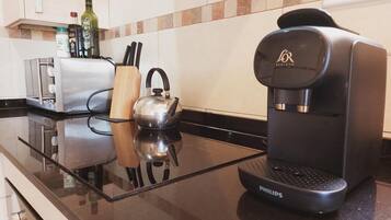 Fridge, microwave, oven, toaster