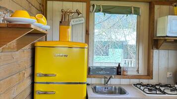 Fridge, microwave, dishwasher, coffee/tea maker