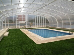 Indoor pool, a heated pool