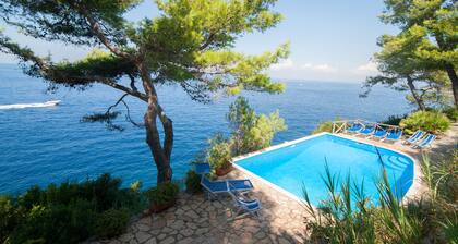 Villa with sea water swimming pool and direct access to the sea