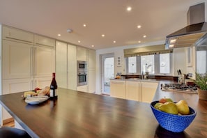 Microwave, oven, dishwasher, high chair