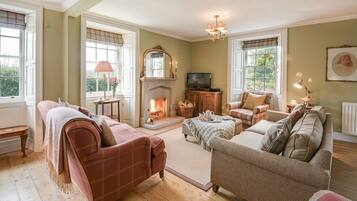 Télévision, cheminée