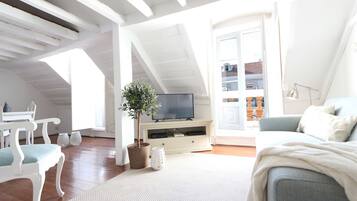 Smart TV, DVD player, books