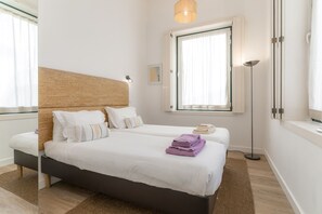 2 bedrooms, in-room safe, iron/ironing board, travel cot
