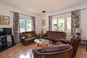 TV, DVD player, mesa de pingue-pongue