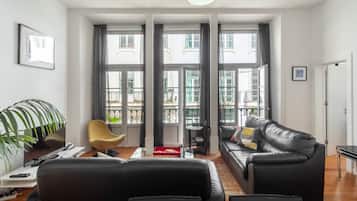 TV, DVD player, books