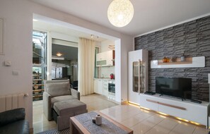 TV, video game console, ping pong