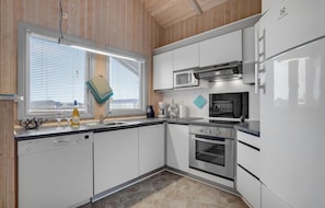 Frigorifero, piano cottura, lavastoviglie, macchina per tè/caffè