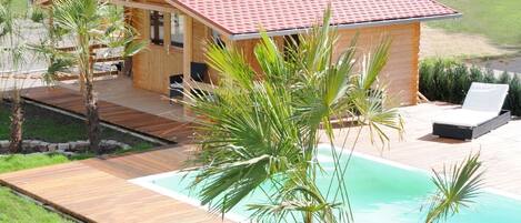 A heated pool